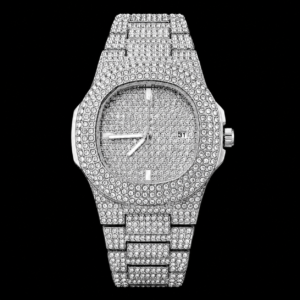 Full Iced Silver Luxury Watch